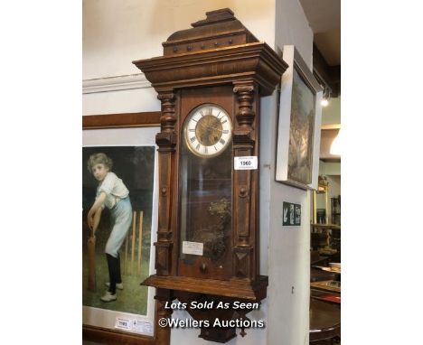 *VIENNA REGULATOR STYLE WALL CLOCK / LOCATED AT VICTORIA ANTIQUES, WADEBRIDGE, PL27 7DD