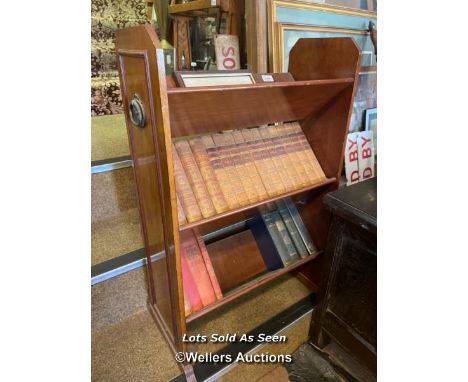 *EDWARDIAN MAHOGANY THREE TIER BOOK TROUGH, 85 X 54CM / LOCATED AT VICTORIA ANTIQUES, WADEBRIDGE, PL27 7DD