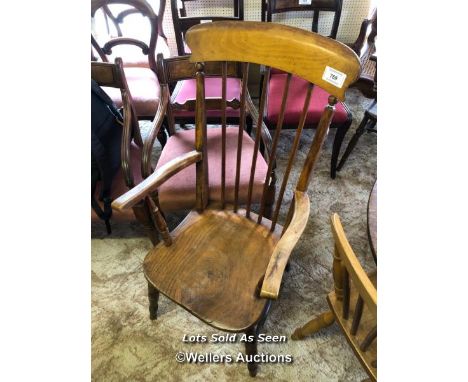 *19TH CENTURY STICK BACK ARMCHAIR / LOCATED AT VICTORIA ANTIQUES, WADEBRIDGE, PL27 7DD