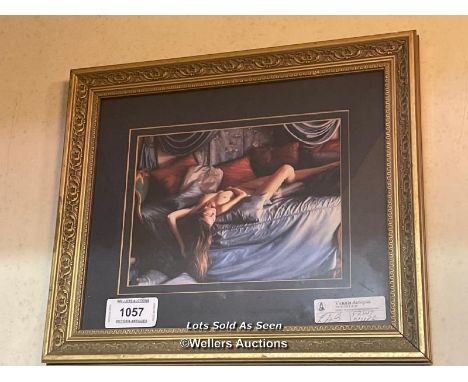 *FRAMED AND GLAZED NUDE PRINT, 43 X 38CM / LOCATED AT VICTORIA ANTIQUES, WADEBRIDGE, PL27 7DD