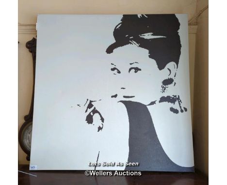 *MODERN PRINT OF AUDREY HEPBURN, 89CM / LOCATED AT VICTORIA ANTIQUES, WADEBRIDGE, PL27 7DD