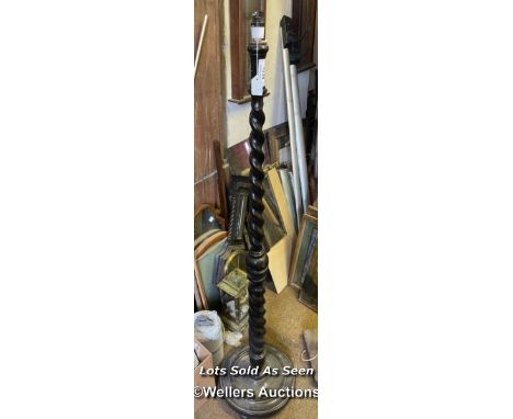 *ONE BARLEY TWIST STANDARD LAMP / LOCATED AT VICTORIA ANTIQUES, WADEBRIDGE, PL27 7DD