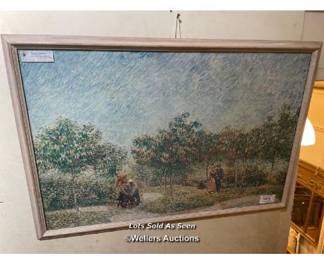 *FRAMED AND GLAZED PRINT 'IN THE PARK', 91 X 61CM / LOCATED AT VICTORIA ANTIQUES, WADEBRIDGE, PL27 7DD