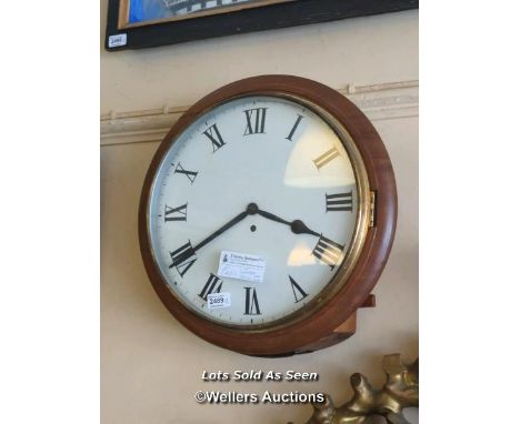 *VICTORIAN MAHOGANY FUSEE DIAL CLOCK / LOCATED AT VICTORIA ANTIQUES, WADEBRIDGE, PL27 7DD