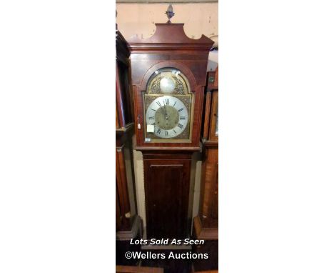 *18TH CENTURY MAHOGANY 8 DAY LONGCASE CLOCK, SIGNED GEO. GRAHAM, LONDON, 222CM / LOCATED AT VICTORIA ANTIQUES, WADEBRIDGE, PL