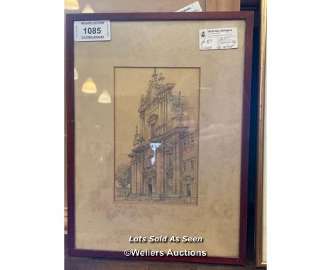 *CIRCA 1928, FRAMED AND GLAZED DRAWING BY J. R. LETHART, 15 X 24CM / LOCATED AT VICTORIA ANTIQUES, WADEBRIDGE, PL27 7DD