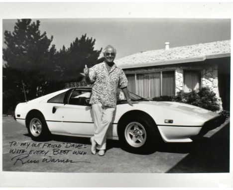 Estate of Dave Prowse - Russ Warner (1917-2004) - autographed 8x10" black and white photograph, signed with dedication 'To my