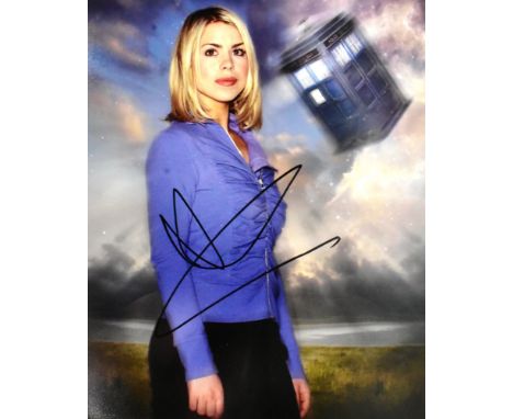 Billie Piper - Doctor Who - autographed 8x10" colour photograph from the series. Signed in black ink to a light central porti