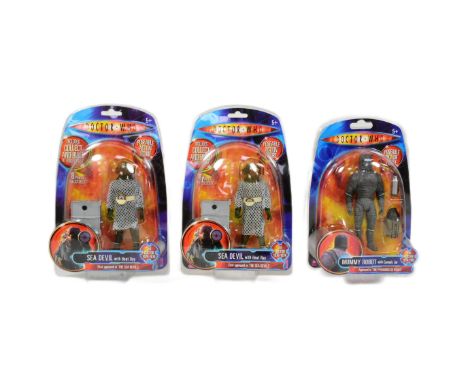 Doctor Who - Character Options - a collection of x3 Character Options made Classic Dr Who action figures: Mummy Robot With Ca