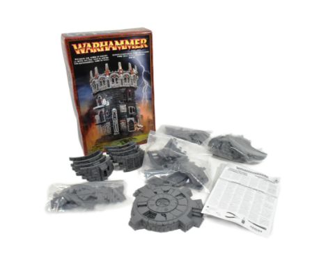 Model kit - a vintage tabletop war gaming set, Warhammer 'Witchfate Tor, Tower of Sorcery' model kit. Includes instructions. 