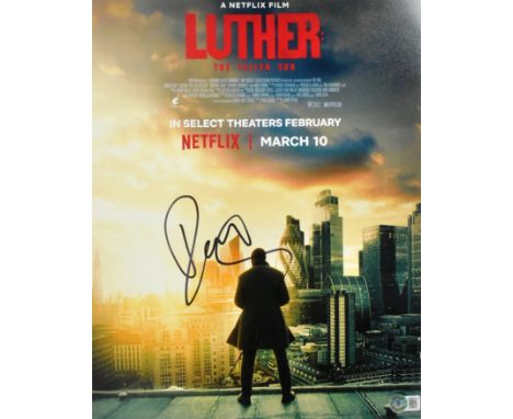 Idris Elba - Luther The Fallen Sun (2023) - autographed 11x14" colour poster photograph from the movie. Signed in black ink t