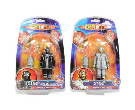 Doctor Who - Character Options - x2 ' Robots Of Death ' Fourth Dr boxed action figures ' D84 Robot ' and ' SV7 Robot '. Seale