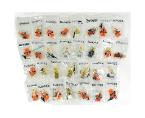 Lego - a collection of x30 Lego Star Wars minifigures to include; Wedge Antilles, Luke Skywalker,  Resistance Pilot X-wing, B