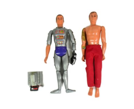 Six Million Dollar Man - x2 vintage&nbsp;Kenner made Six Million Dollar Man action figure with engine block together with&nbs