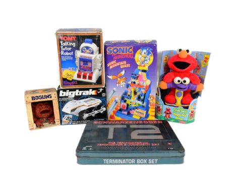 Retro Toys - a collection of original vintage boxed playsets and toys to include: Tomy Talking Tutor Robot, BigTrak Jnr, Bogl
