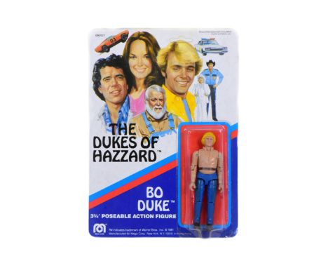 The Dukes of Hazzard - Mego - an original vintage 1980s (1981) Mego made MOC carded action figure of ' Bo Duke '. 3 3/4 inch 