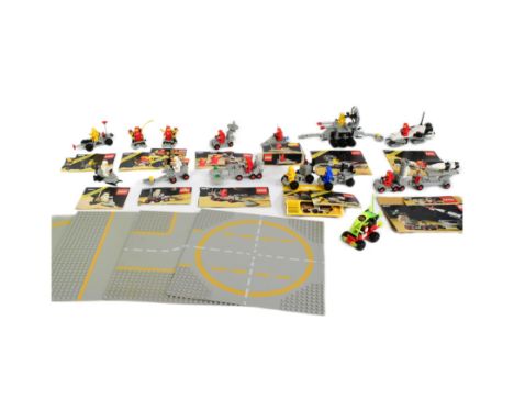 Lego - a collection of vintage 1980s Legoland Space sets to include; 6826 Crater Crawler, 6823 Surface Transport, 6821 Geolog