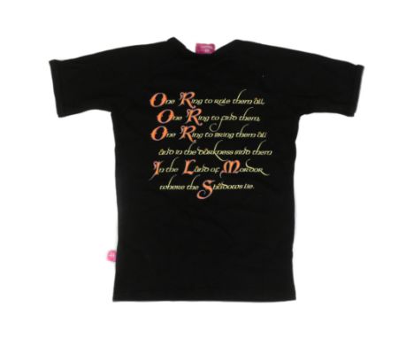 Lord Of The Rings - an original Lord Of The Rings (likely Fellowship Of The Ring) crew exclusive ' Film Crew ' T-shirt. Black