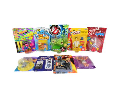 Action Figures - a collection of x9 vintage MOC carded action figures from various TV / Film series / cartoons. Includes: Rob