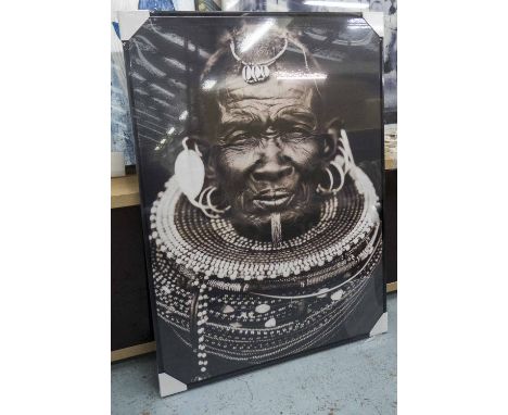 CONTEMPORARY SCHOOL, portrait of an African gentleman, 144cm x 104cm.