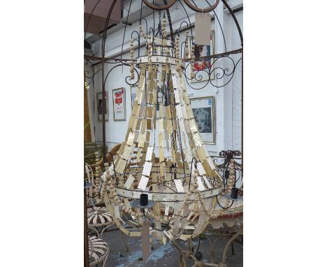 MERC LOUIS MANUSCRIPT CHANDELIER, 90cm drop.