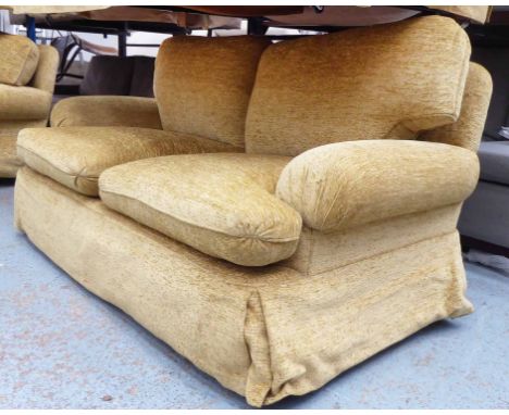 KINGCOME SOFA, two seater, in gold upholstery, 180cm W.