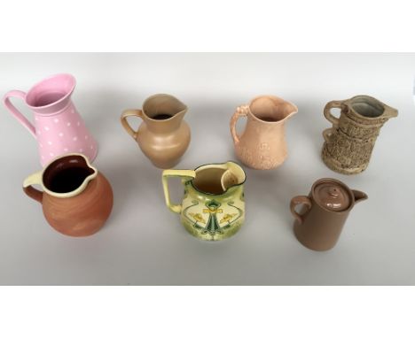 A selection of seven jugs from various makers such as Hillstonia, J.F.Elton & Co Ltd., Stoke on Trent, Price Bros, Dudson Han