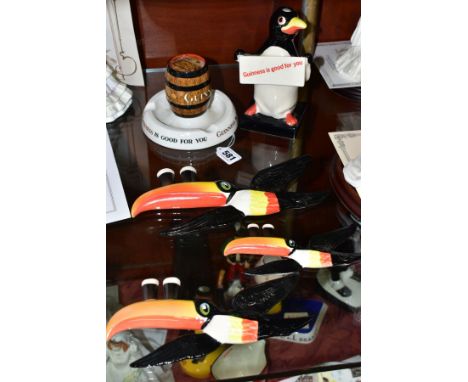 A GROUP OF GUINNESS ADVERTISING CERAMICS, comprising a Mintons Ltd match stand/ashtray 'Guinness is Good For You' Rd.No.77894