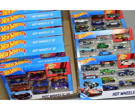 A QUANTITY OF BOXED MATTEL HOT WHEELS NINE AND TEN MODEL SETS, ten x 10 model sets and one 9 model set, all still sealed, all