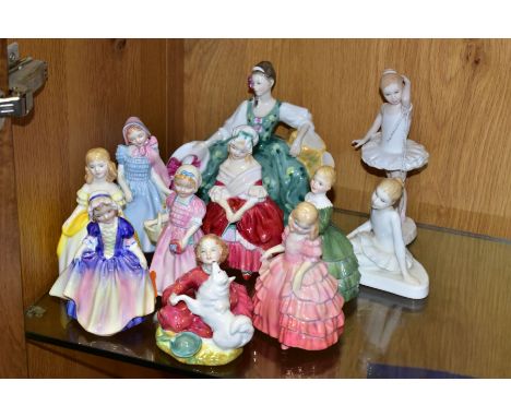 ELEVEN ROYAL DOULTON FIGURES, comprising 'Elyse' HN2474 (second), 'Little Ballerina' HN3395, 'Star Performer' HN3950, 'Wendy'