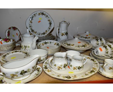 ROYAL DOULTON LARCHMONT DINNER SERVICE, TC1019, comprising bread plate, six dinner plates 27cm diameter, six side plates 20cm