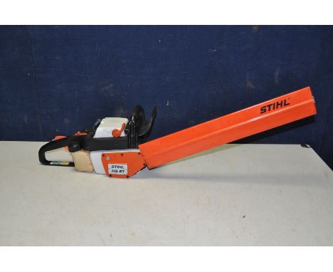A STIHL HS61 PETROL HEDGE TRIMMER with 59cm cut (engine pulls freely but hasn't been started)