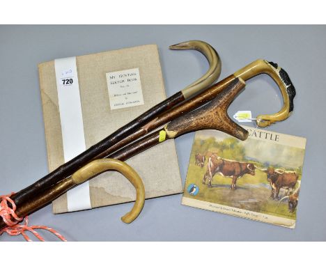 LIONEL EDWARDS: My Hunting Sketch Book, vol. II, published by Eyre &amp; Spottiswoode and Our Cattle, illustrated by the same
