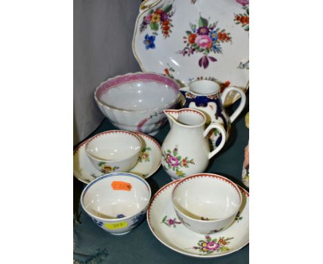 A SMALL COLLECTION OF 18TH CENTURY AND EARLY 19TH CENTURY ENGLISH PORCELAIN AND PEARLWARE, comprising an early 19th Century D