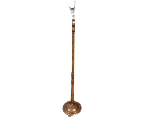 19th century oak freestanding lamp [177cm high]