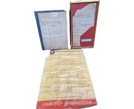 2 antique plans for Candybank steadings, Biggar by James watt dated 1836 together with antique diagram of Ferguson tractor mo