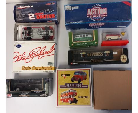 A Collection Of Boxed Scale Model Cars and Trucks To Include Corgi, Dale Earnhardt, American Classics, ACDelco, Action Platin