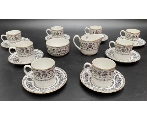 A Royal Worcester Padua pattern tea service with sugar bowl &amp; cream jug 