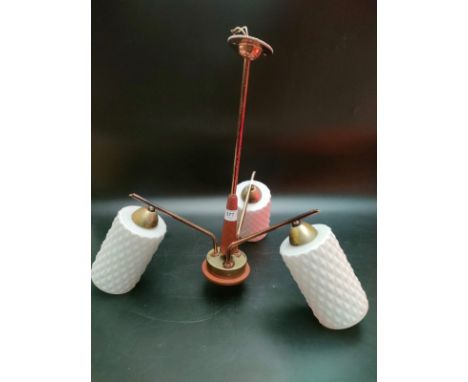 A mid century three branch ceiling light [52x46cm] 
