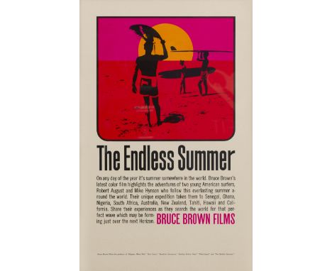 The Endless Summer (1966)Original US posterArtist: John Van Hamersveld (b. 1941)Unframed: 17 x 11 in. (43 x 28 cm)Unfolded an