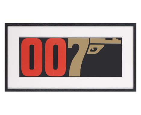 The Man with the Golden Gun (1974)Original German advance mini bannerUnframed: 8 3/4 x 21 1/8 in. (22 x 53.5 cm)Framed: 14 1/