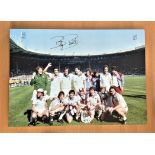 Football, Billy Bonds signed 16x12 colour photograph pictured celebrating with West Ham after