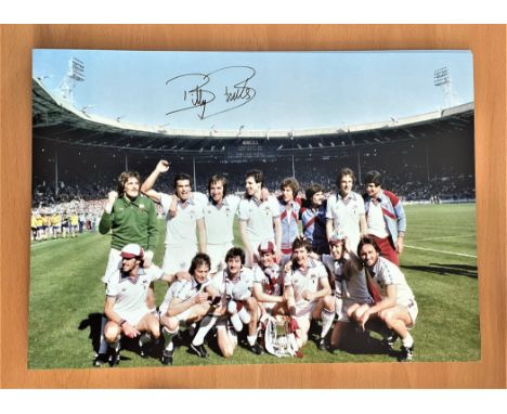 Football, Billy Bonds signed 16x12 colour photograph pictured celebrating with West Ham after winning the 1980 FA Cup. Bonds 