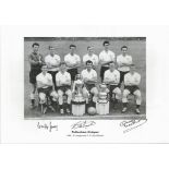 Cliff Jones, Bobby Smith and Dave Mackay signed 16x12 colour Tottenham Hotspur 1960 61 League and F.