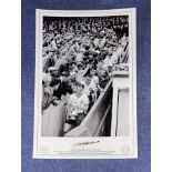 Nat Lofthouse signed Bolton Wanderers 1958 FA Cup Winners 16x12 black and white print. Bolton