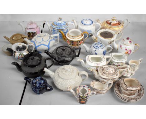 Miniature and toy tea ware, makers include: Chamberlain's Worcester; Derby; Spode; and Herculaneum.