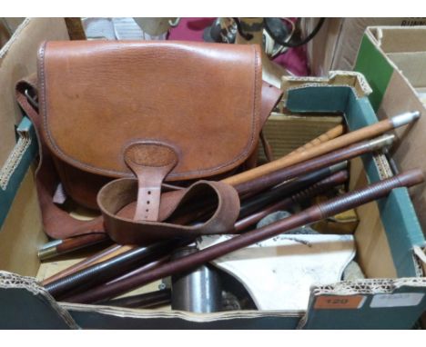 A box of gun barrel cleaners and sundries