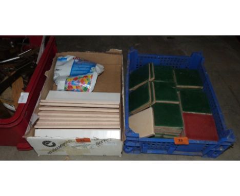 Two boxes of ceramic tiles