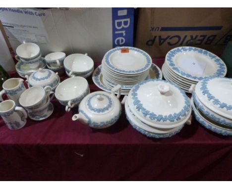 A Wedgwood Queens Ware part dinner and tea service of 43 peices 