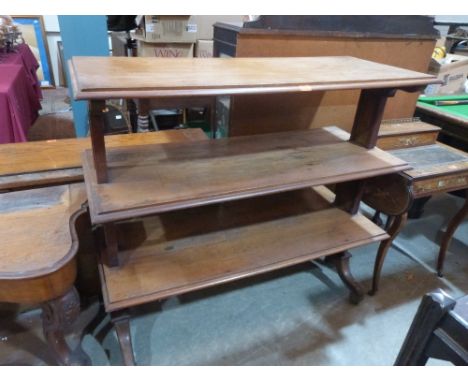A Victorian three tier mahogany buffet